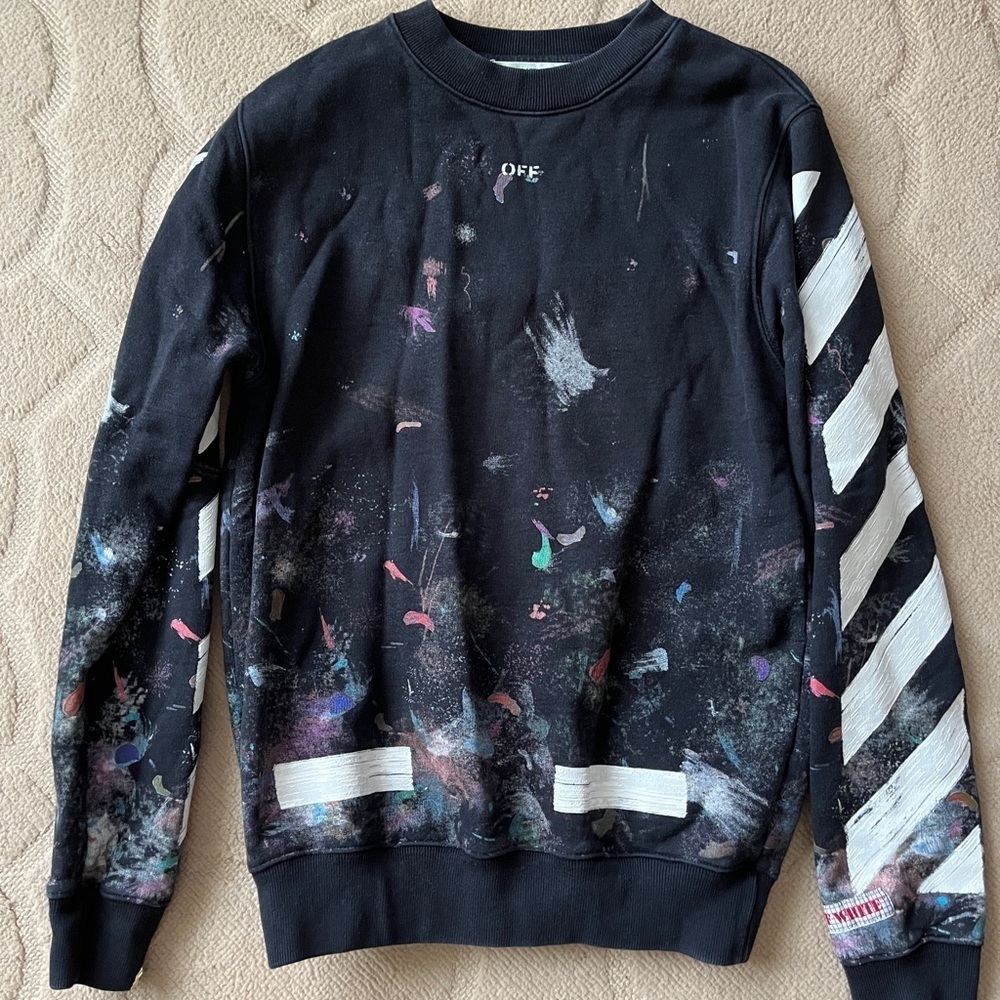 OFF-WHITE| DIAGONAL GALAXY BRUSHED SWEATSHIRT
